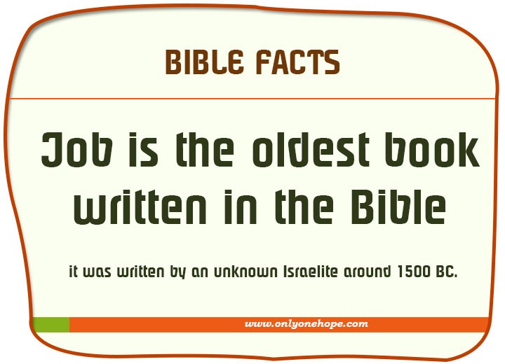 Job is the oldest book written in the Bible