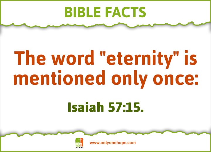 The word "eternity" is mentioned only once: