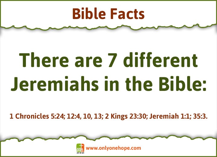 There are 7 different Jeremiahs in the Bible: 
