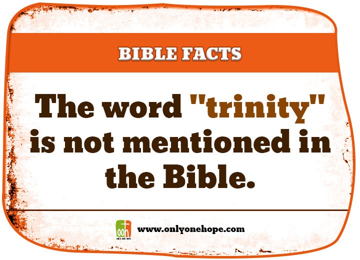 The word "trinity" is not mentioned in the Bible.