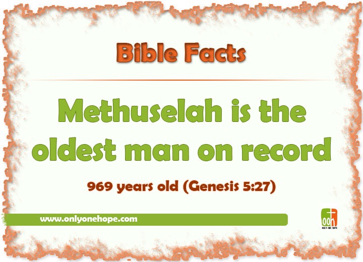 Methuselah is the oldest man on record
