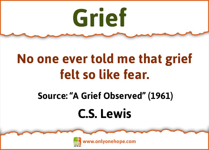 No one ever told me that grief felt so like fear.
