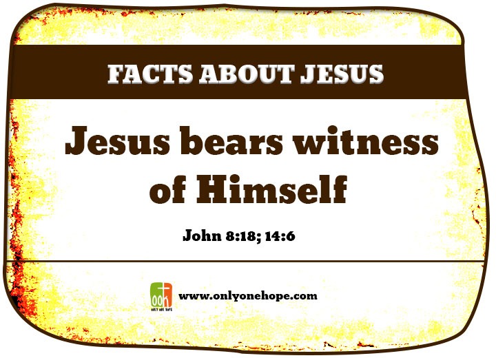 Jesus bears witness of Himself