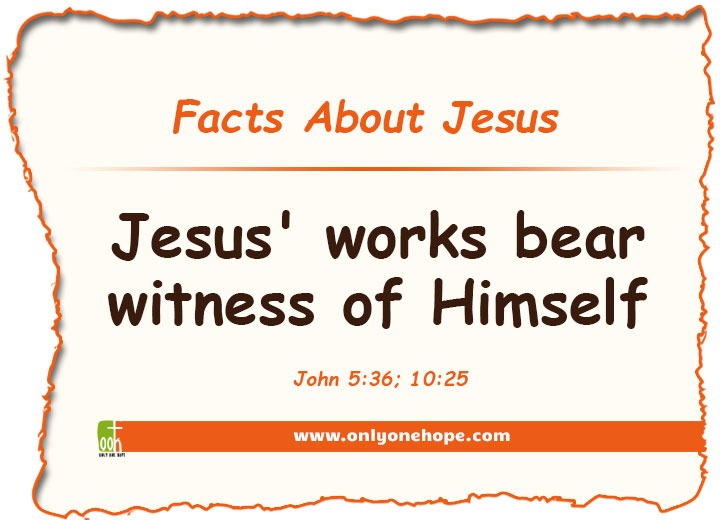 Jesus' works bear witness of Himself