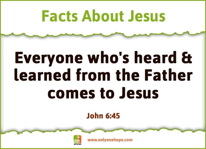 Everyone who's heard & learned from the Father comes to Jesus