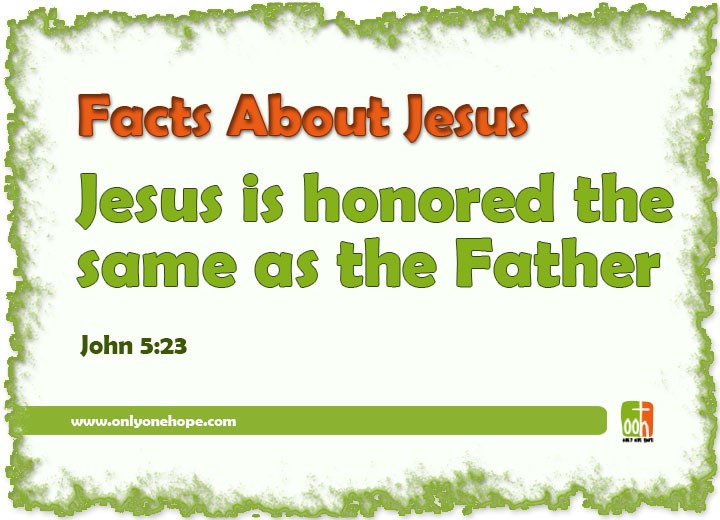Jesus is honored the same as the Father