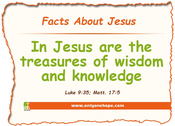 In Jesus are the treasures of wisdom and knowledge