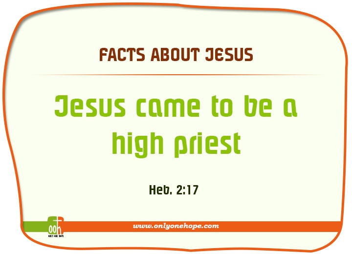Jesus came to be a high priest
