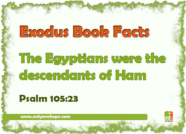 The Egyptians were the descendants of Ham