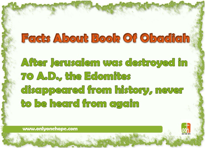 Fun Facts About The Book Of Obadiah