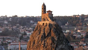 France, Le Puy-en-Velay: Saint-Michel d'Aiguilhe (St. Michael of the Needle)
