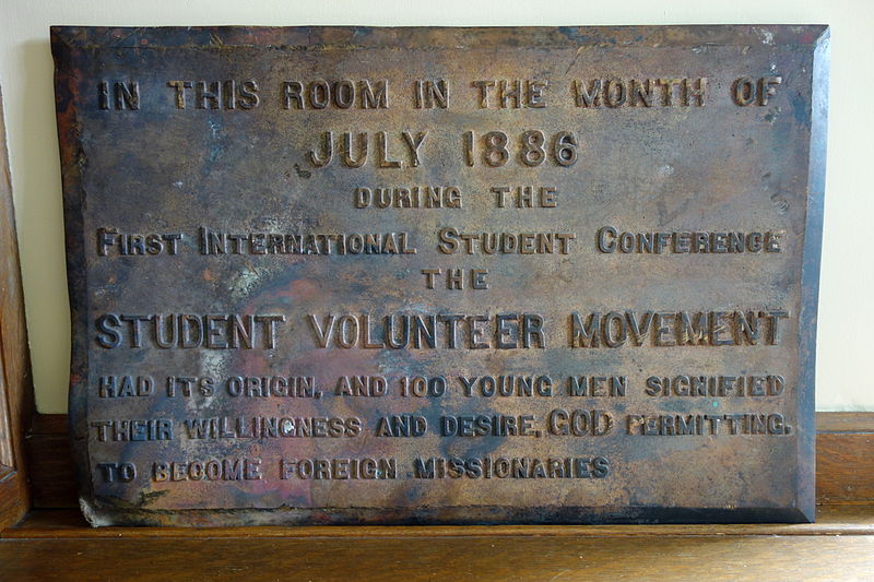 Student Volunteer Movement plaque