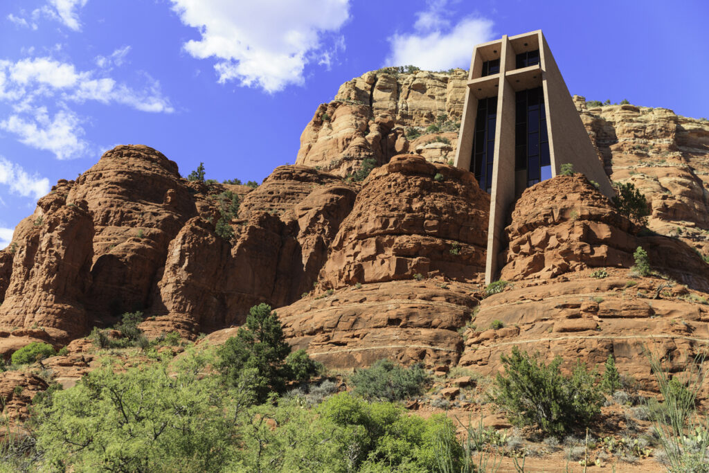 the beautiful Chapel of the Holy Cross in Arizona, USA